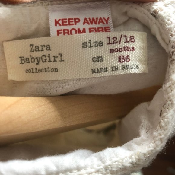 ZARA BABY GIRL DRESS WITH STRIPES 12-18 MONTHS - Picture 4 of 4